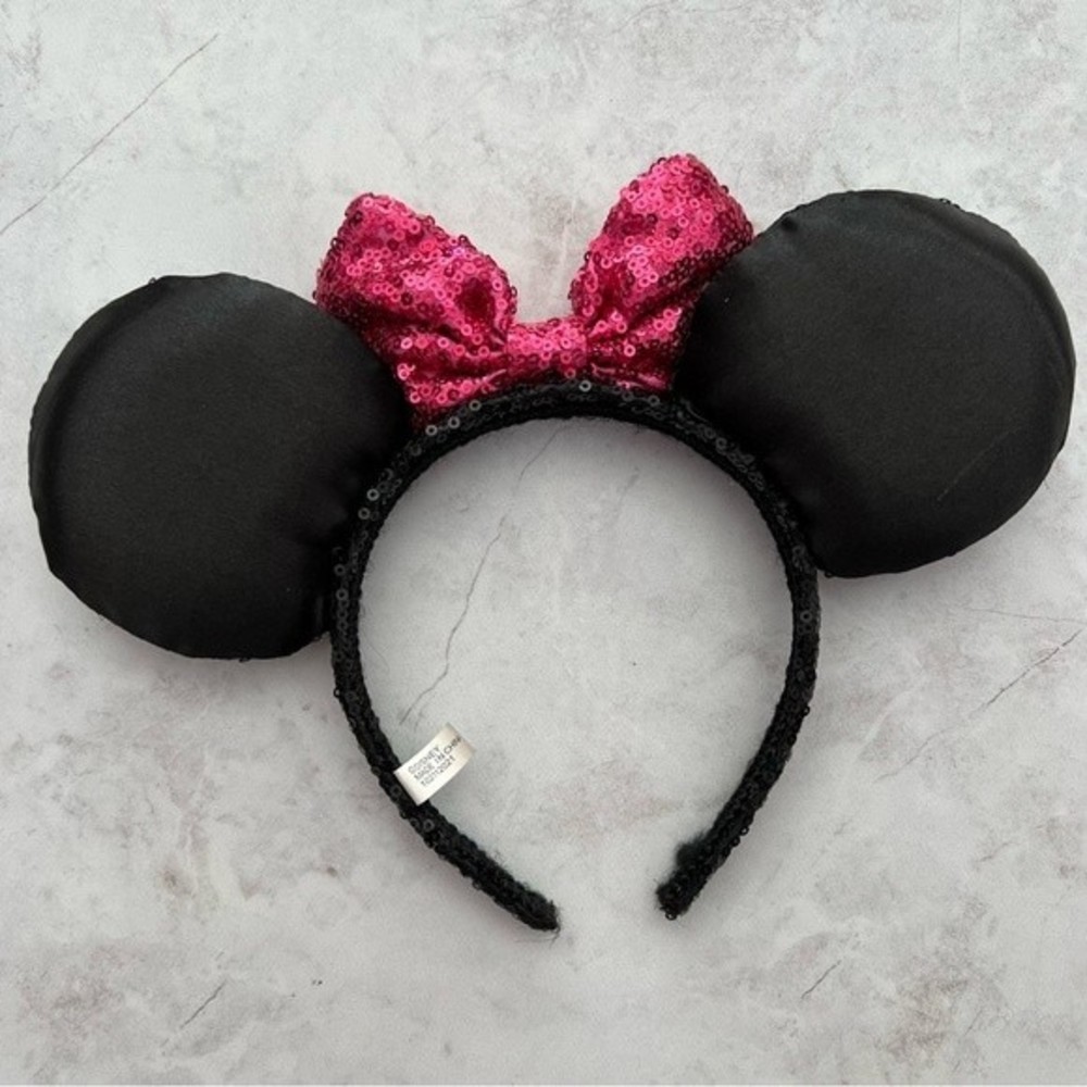 Disney Pink Minnie Ears Sequin Headband